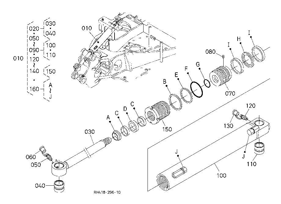 Swing Cylinder And Component Parts