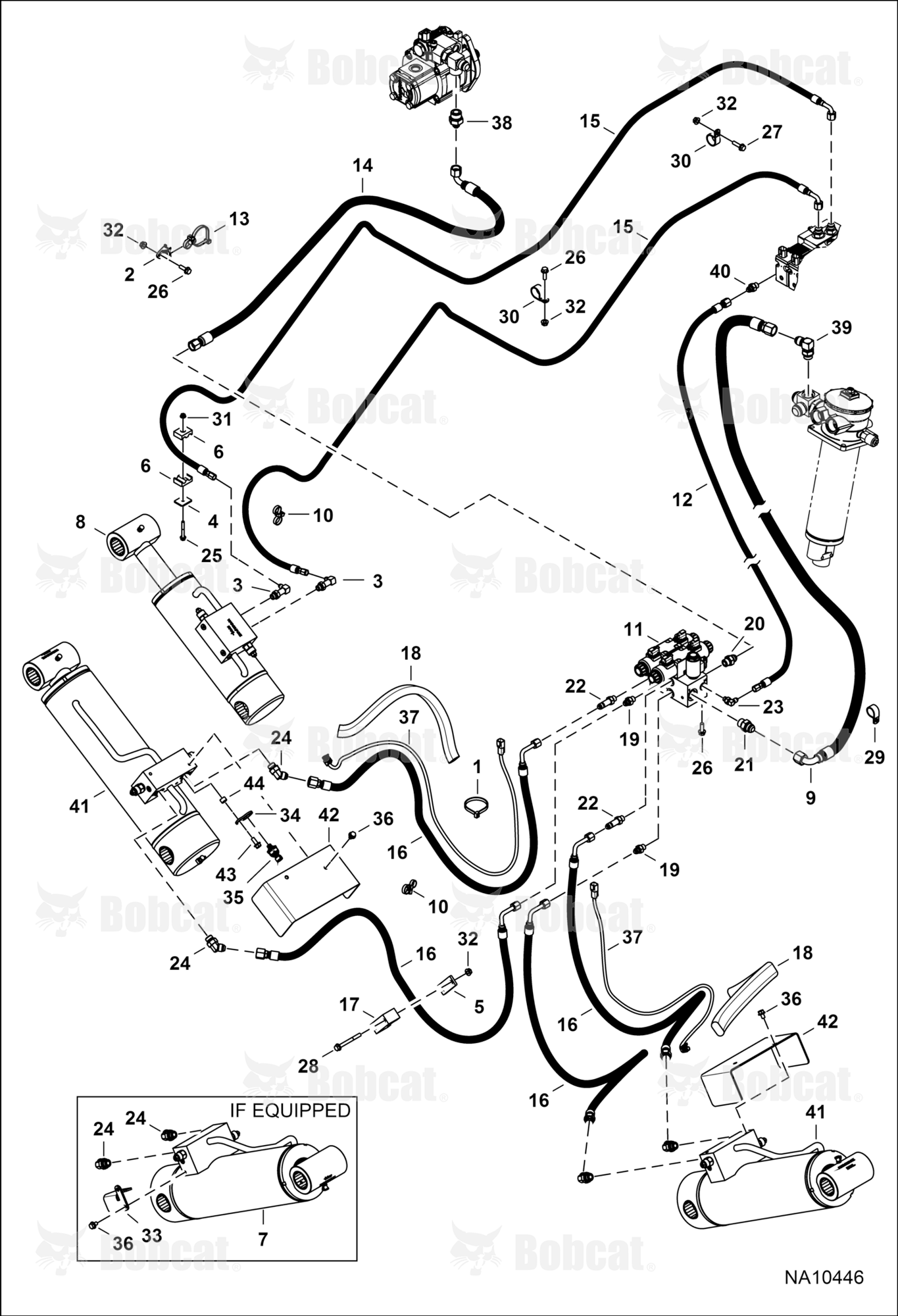 Hydraulic Circuitry (Stabilizers) (Leveling)  B3KW11001 & Above