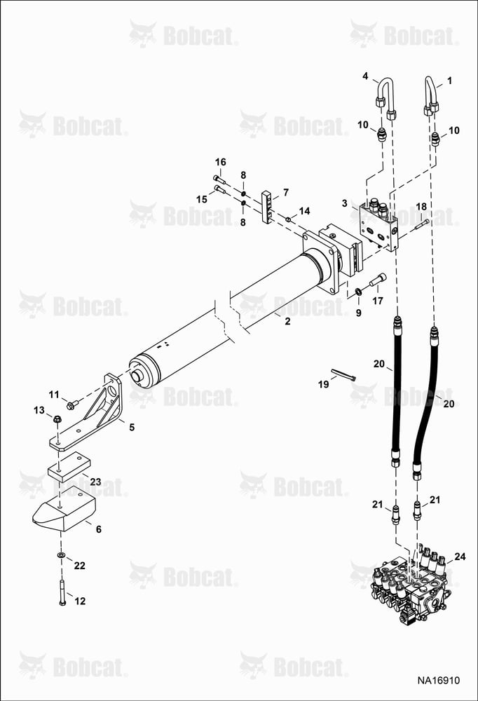 Hydraulic Circuitry (Extension) B41G16001 & Above