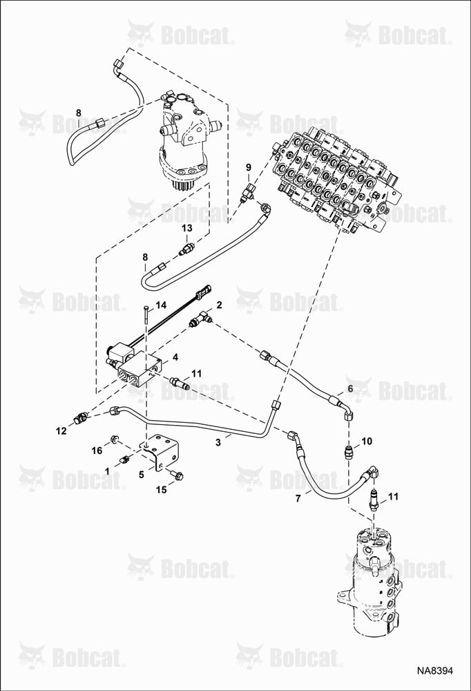 Hydraulic Circuitry (Long Blade)  AHNM22490 & Above