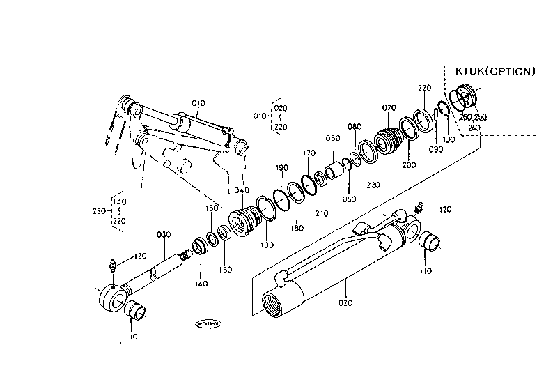 Arm Cylinder and Section Parts