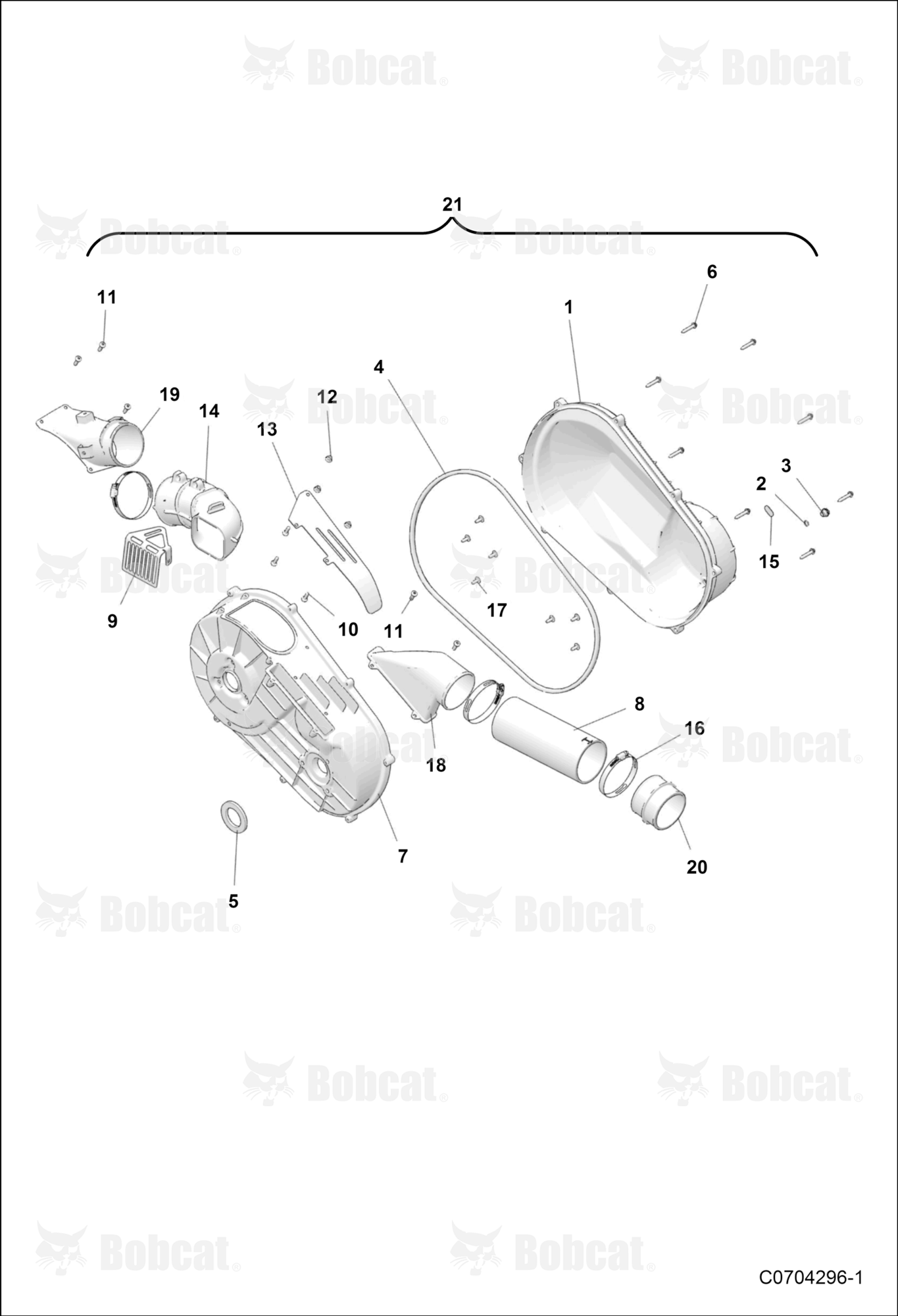 Drive TRAIN, Clutch Cover & Ducting