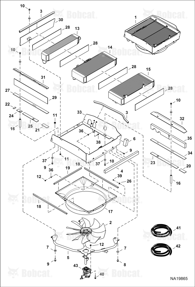 Engine & Attaching Parts (Radiator Water Exchanger)  B55711001 & Above, B55811001 & Above, B69B11001 - B69B21007