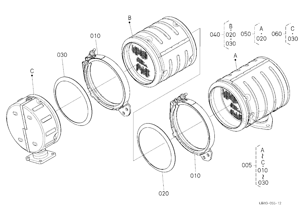 Diesel Particulate Filter Muffler [Component Parts