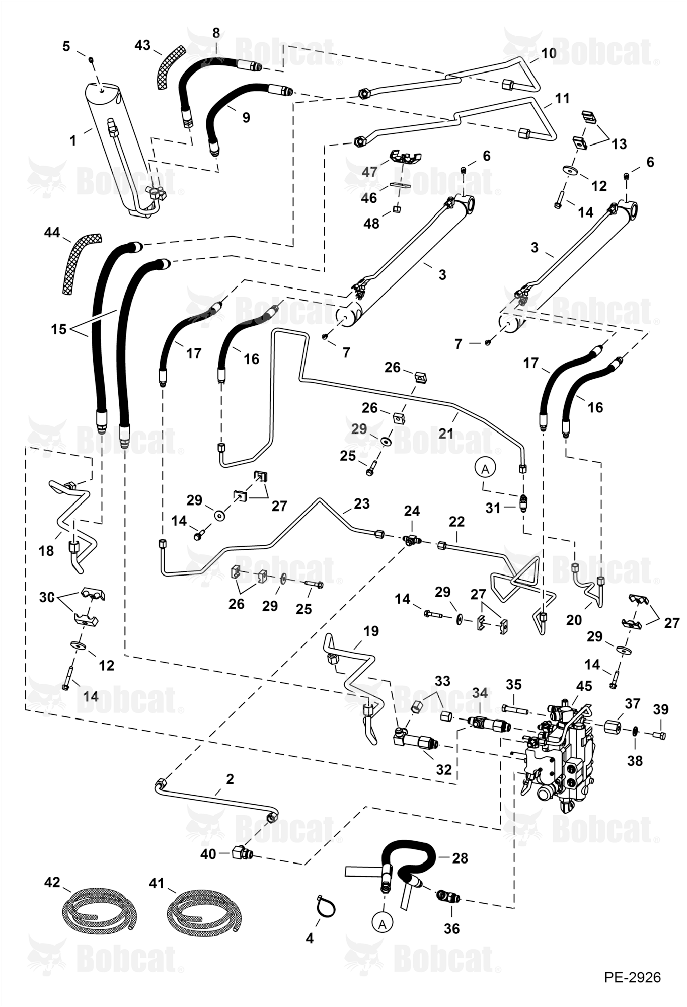Hydraulic Circuitry (W/O Bucket Positioning Valve)