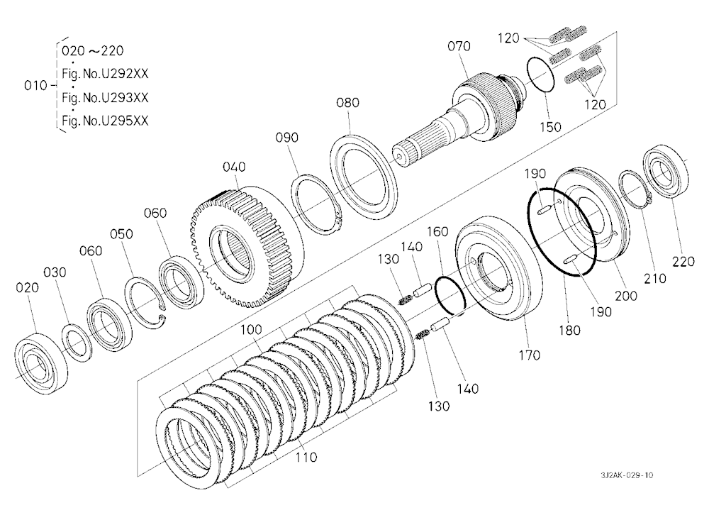 Front Pto Kit (21 Splines) (Clutch) (W/G No.M3964)