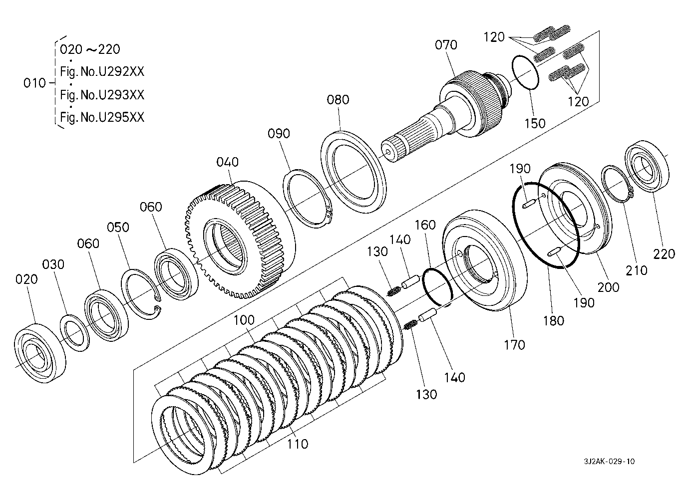 Front Pto Kit (21 Splines) (Clutch) (W/G No.M3964)