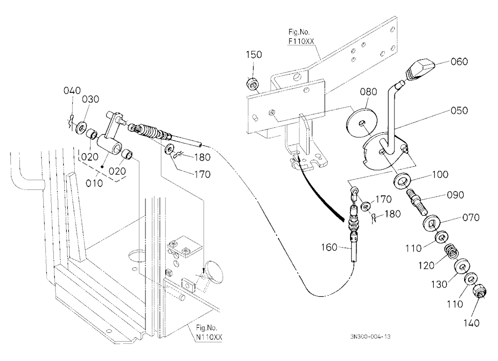 Hand Accelerator Lever [Previous Cab Type]