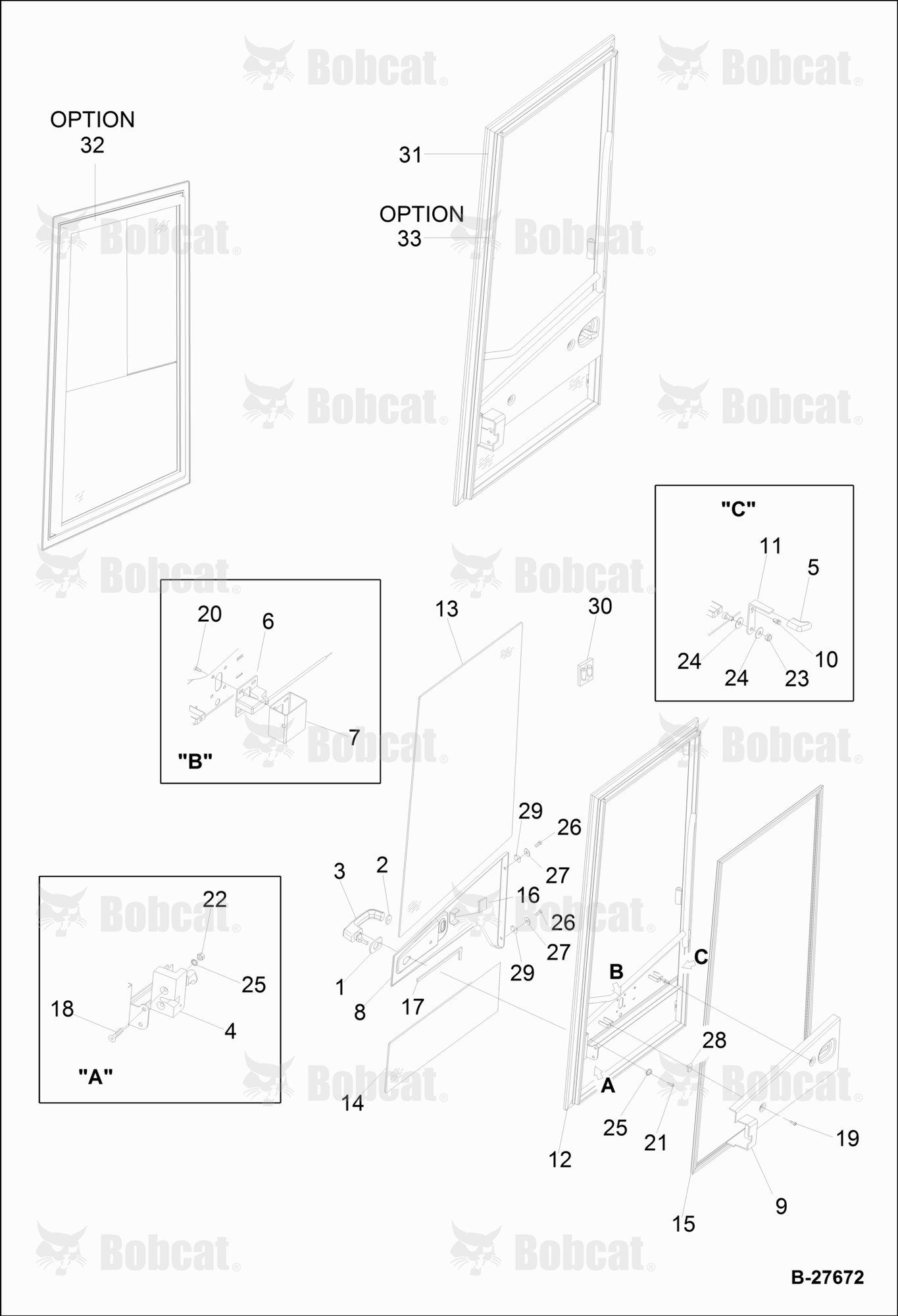Operator CAB-DOOR Right