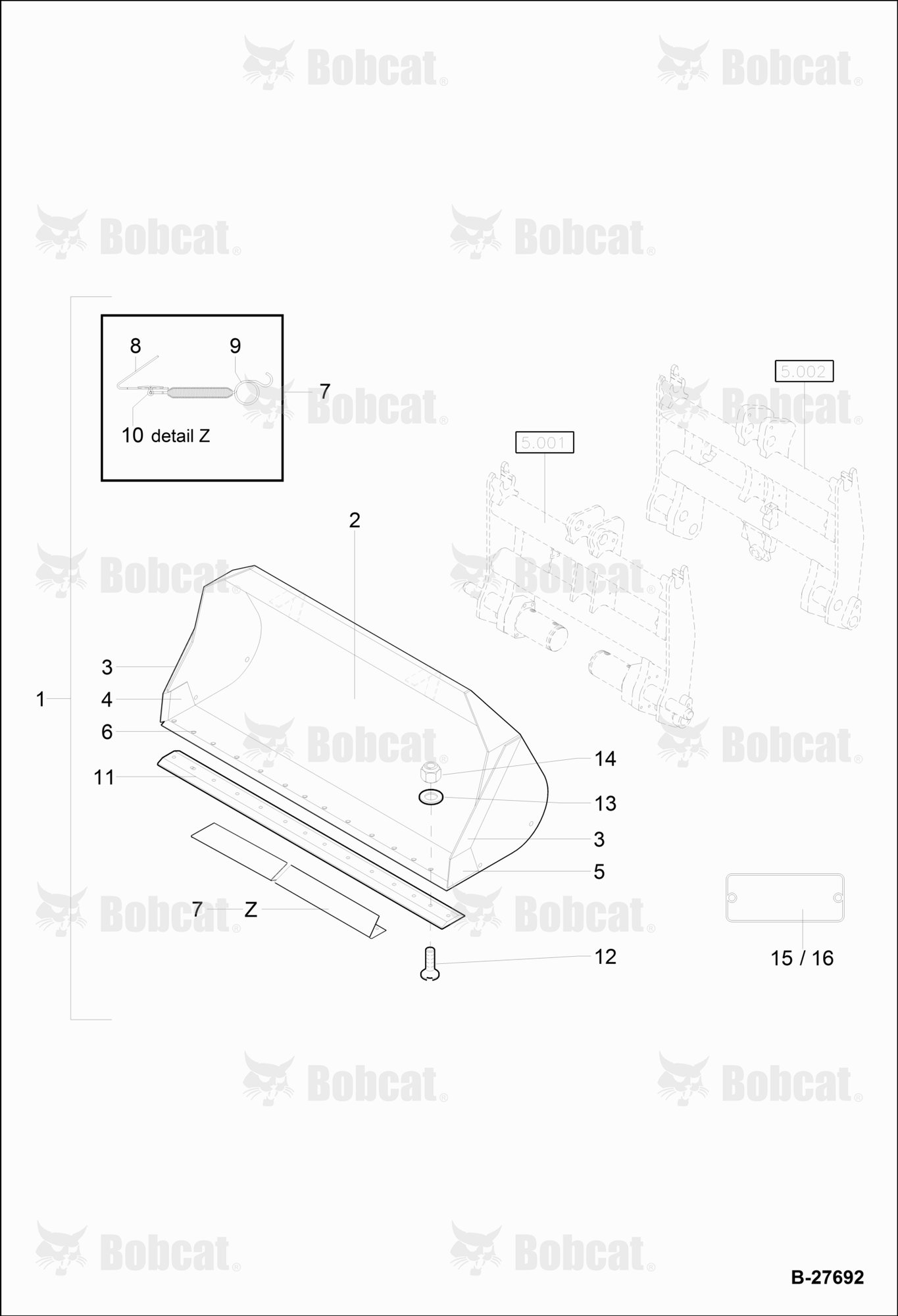Light Material Bucket 1850MM (QUICKLY RELEASABLE)