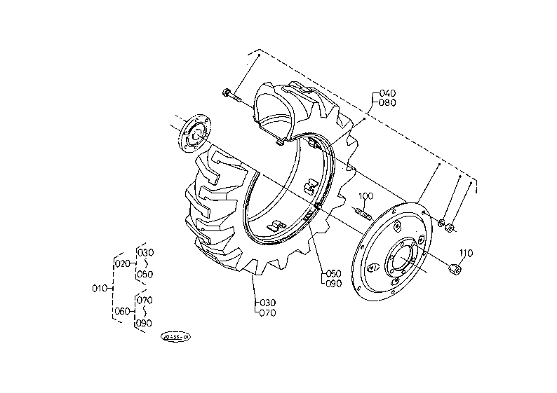 Rear Wheel (17.5L-24 R4) [A]