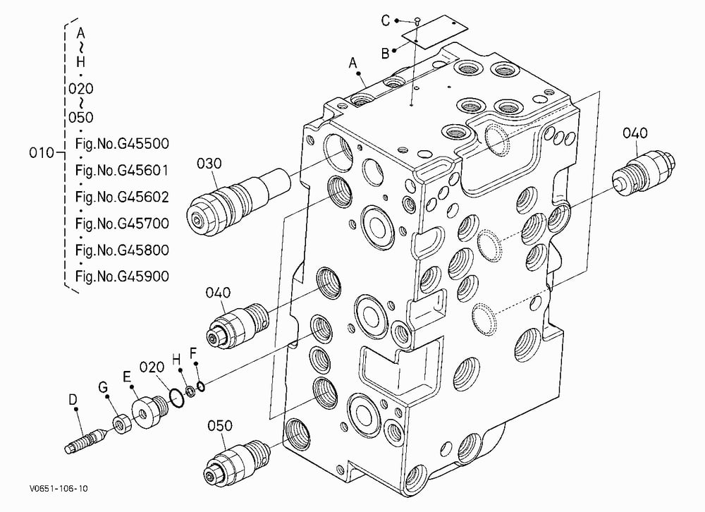 CONTROL VALVE (RELIEF) [COMPONENT PARTS]