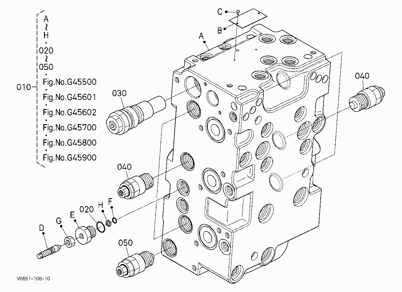 CONTROL VALVE (RELIEF) [COMPONENT PARTS]