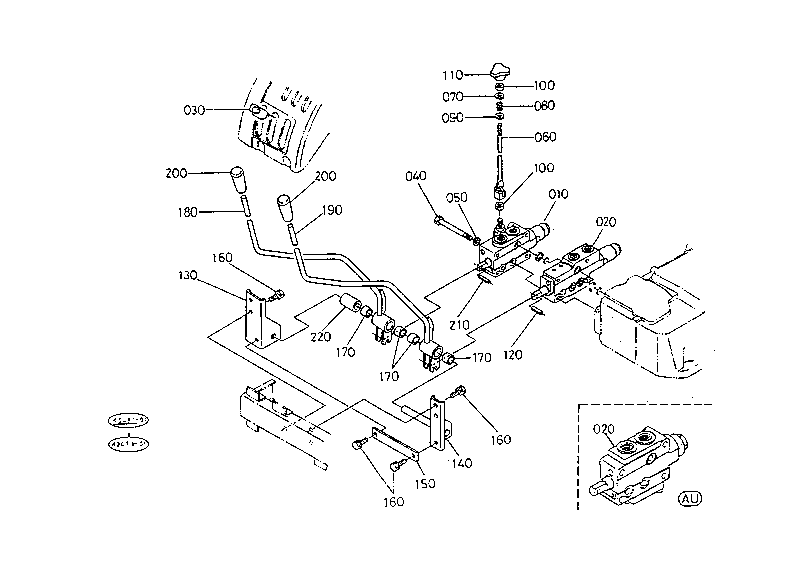 Aux.Control Valve W/O Cab