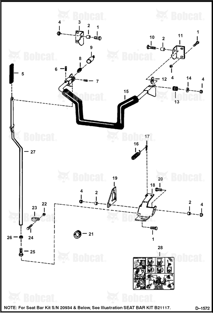 Seat Bar  4958M20935 & Above