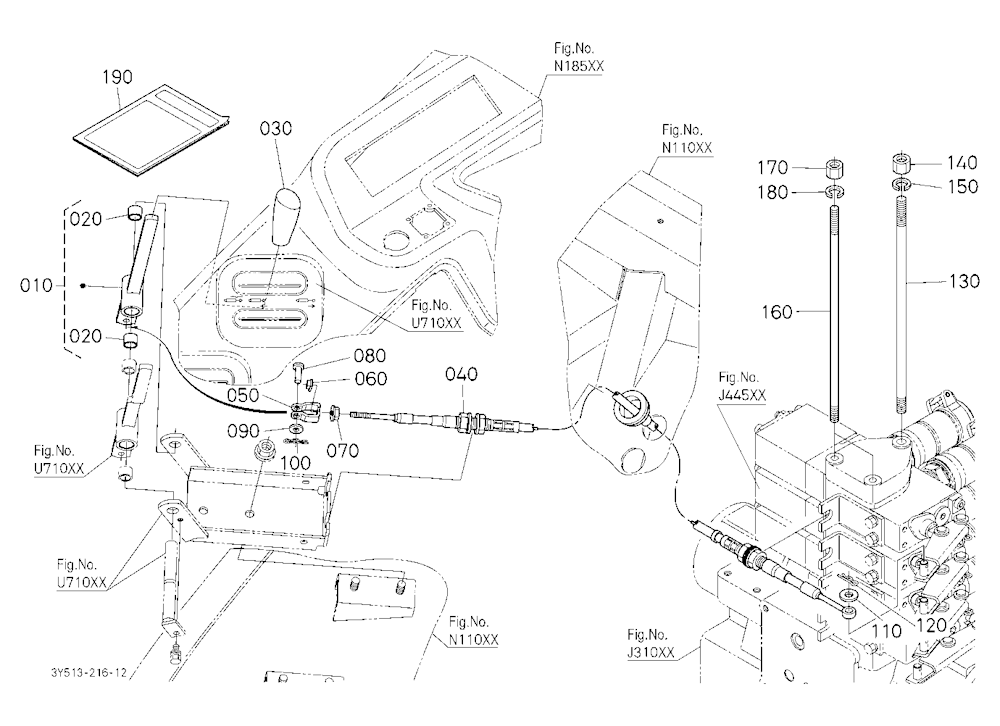 Auxiliary Control Valve Lever Kit (4Th) (W/G No.M7