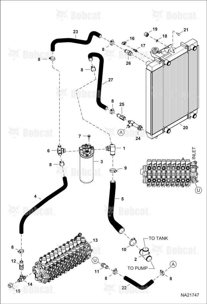Hydraulic Circuitry (Cooler/Filter & Direct to Tank)