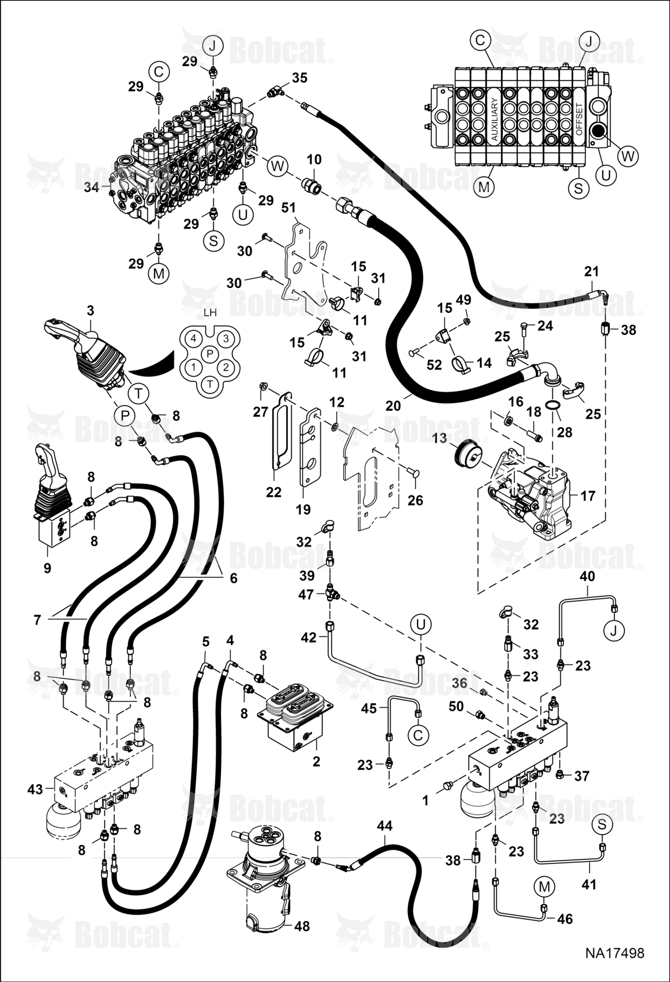 Hydraulic Circuitry (Manifold & Pump) (W/O Angle Blade)