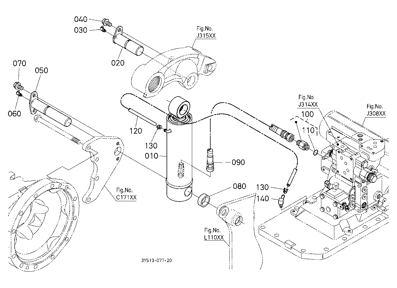 3P-Lift Assist Cylinder Rh