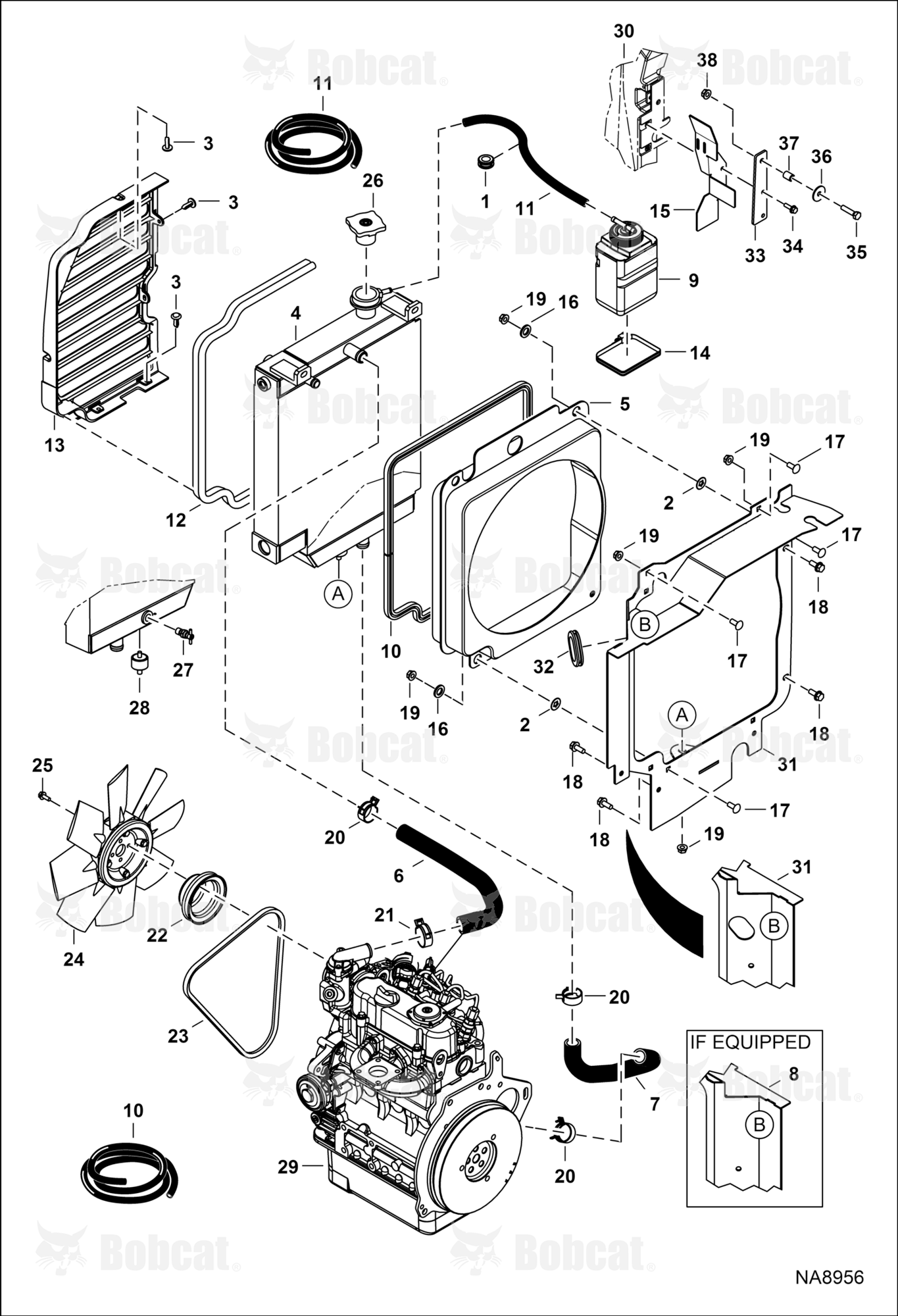 Engine & Attaching Parts (Radiator Water Exchanger)