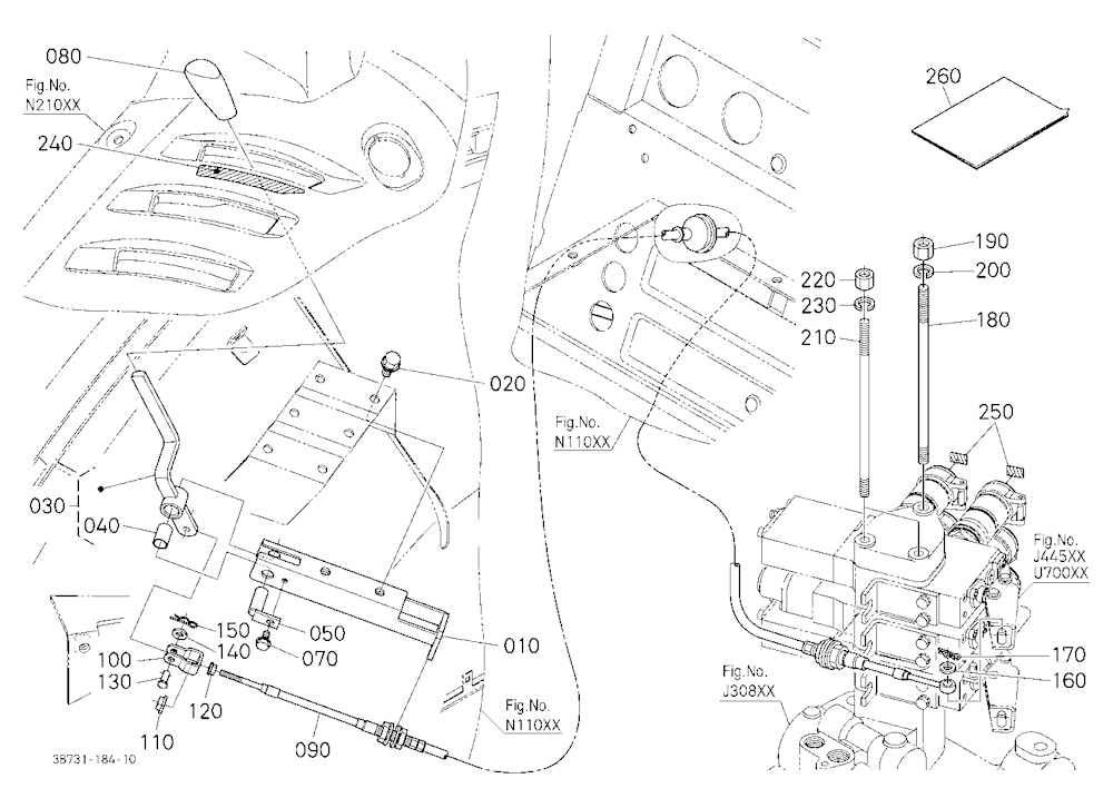 Auxiliary Control Valve Lever Kit (3Rd) (W/G No.M7