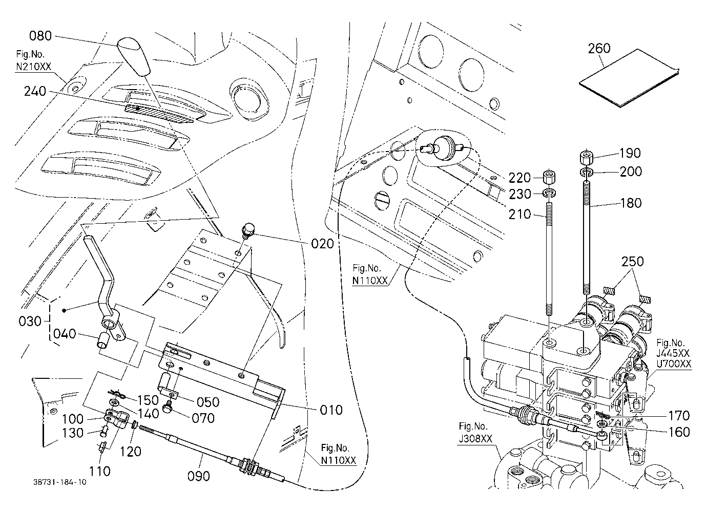 Auxiliary Control Valve Lever Kit (3Rd) (W/G No.M7
