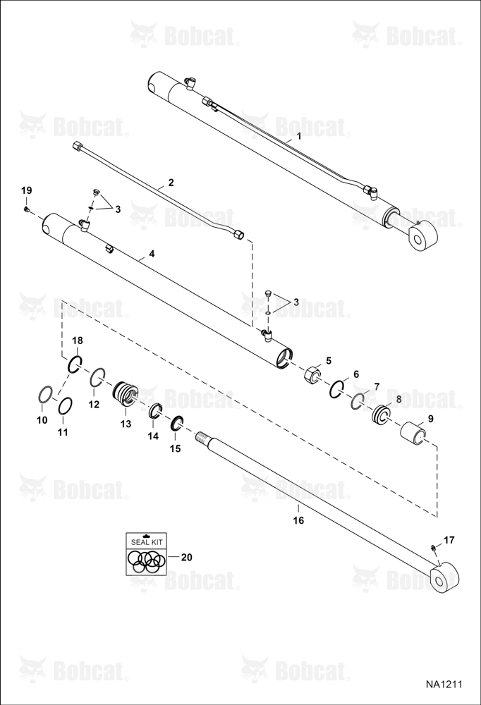 Lift Cylinder A3NT11001 - A3NT17964, A3NU11001 - A3NU12976