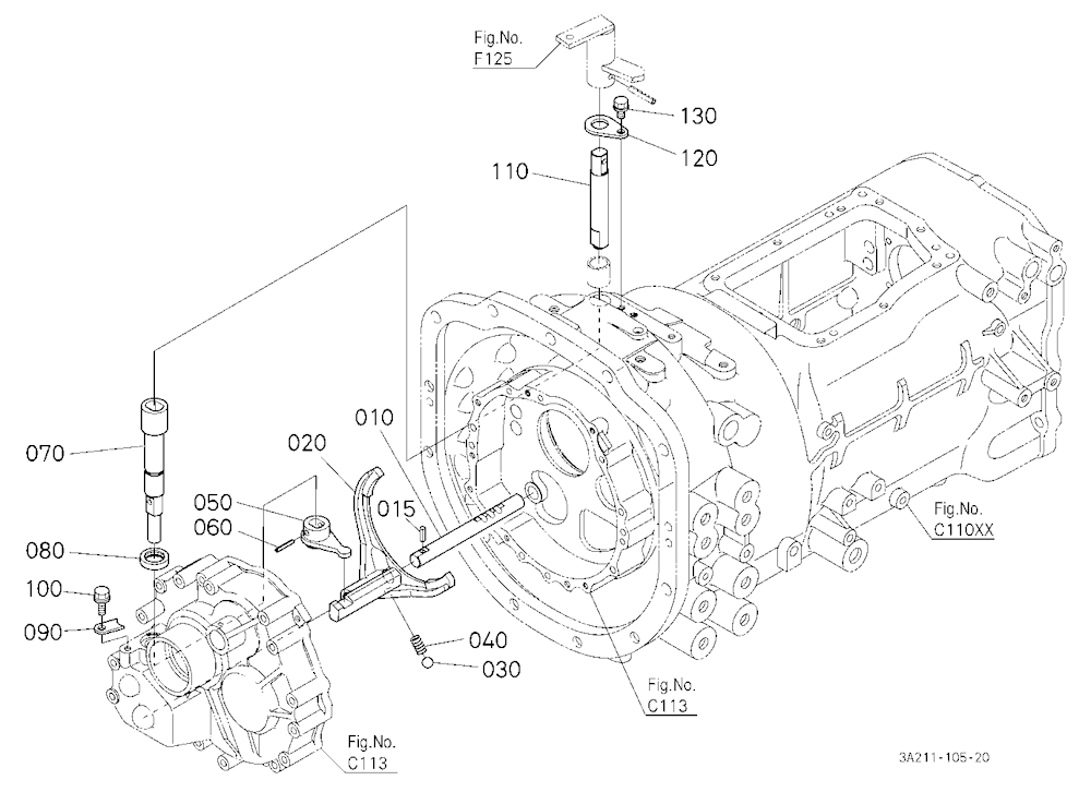 Shuttle Gear Shift Fork