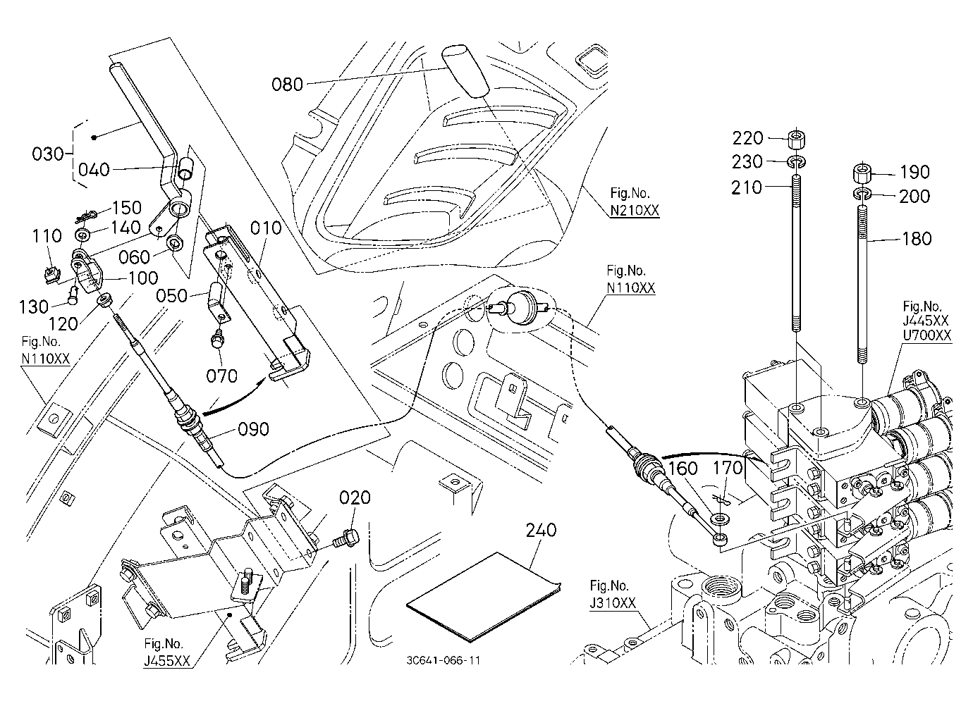 Auxiliary Control Valve Lever Kit (3Rd) (W/G No.M7