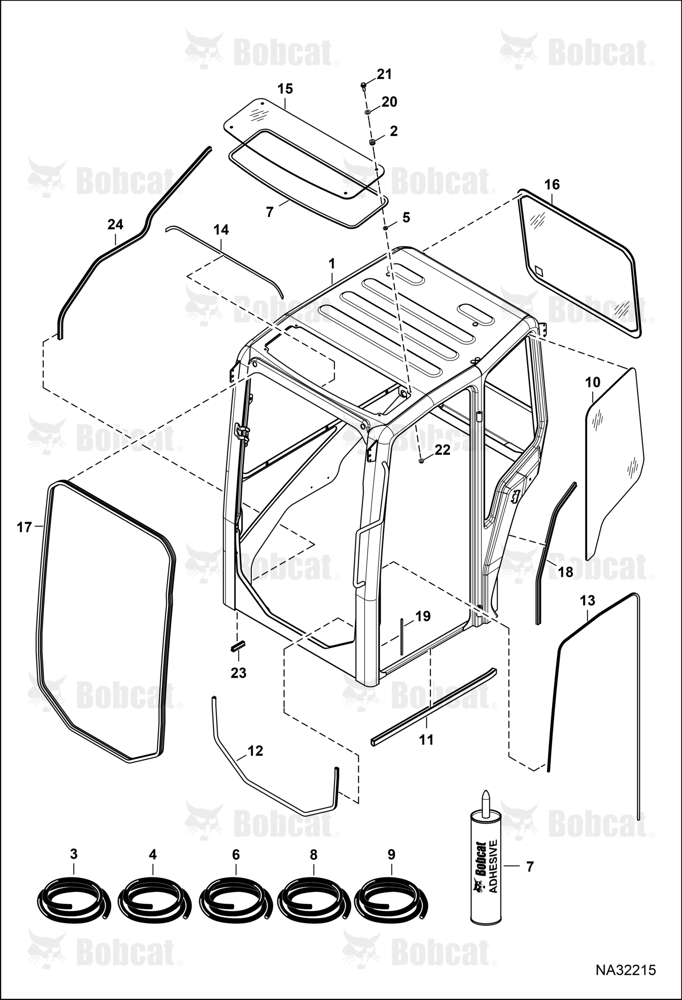 Operator CAB (Windows) (Seals) B4GR19415 & Above