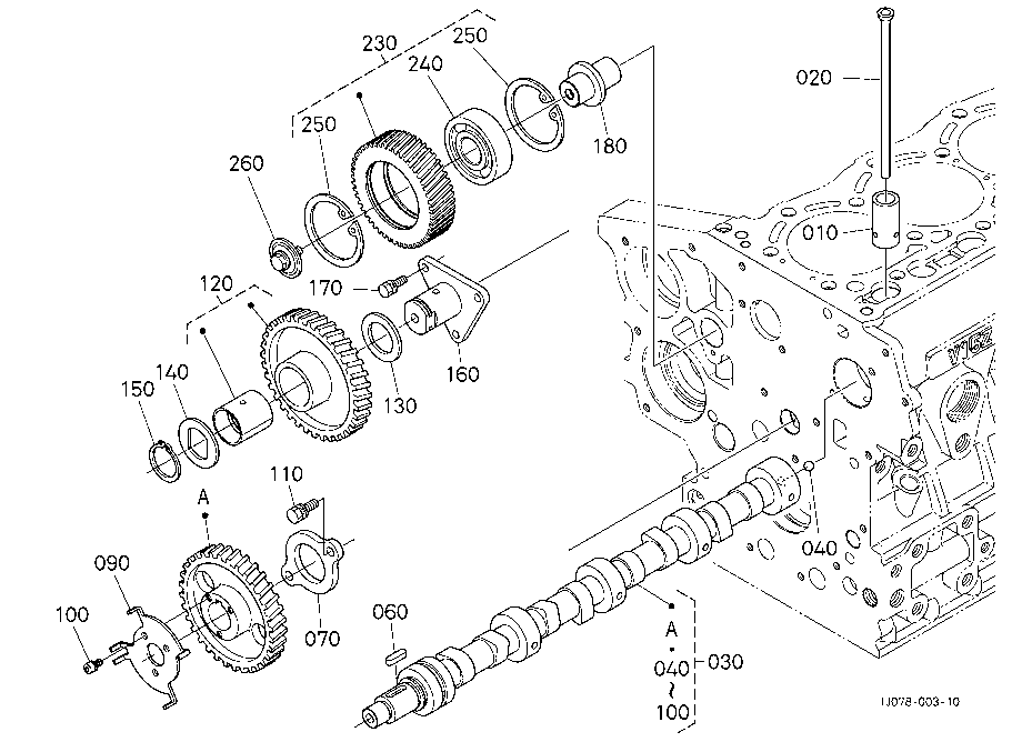 Camshaft And Idel Gear Shaft