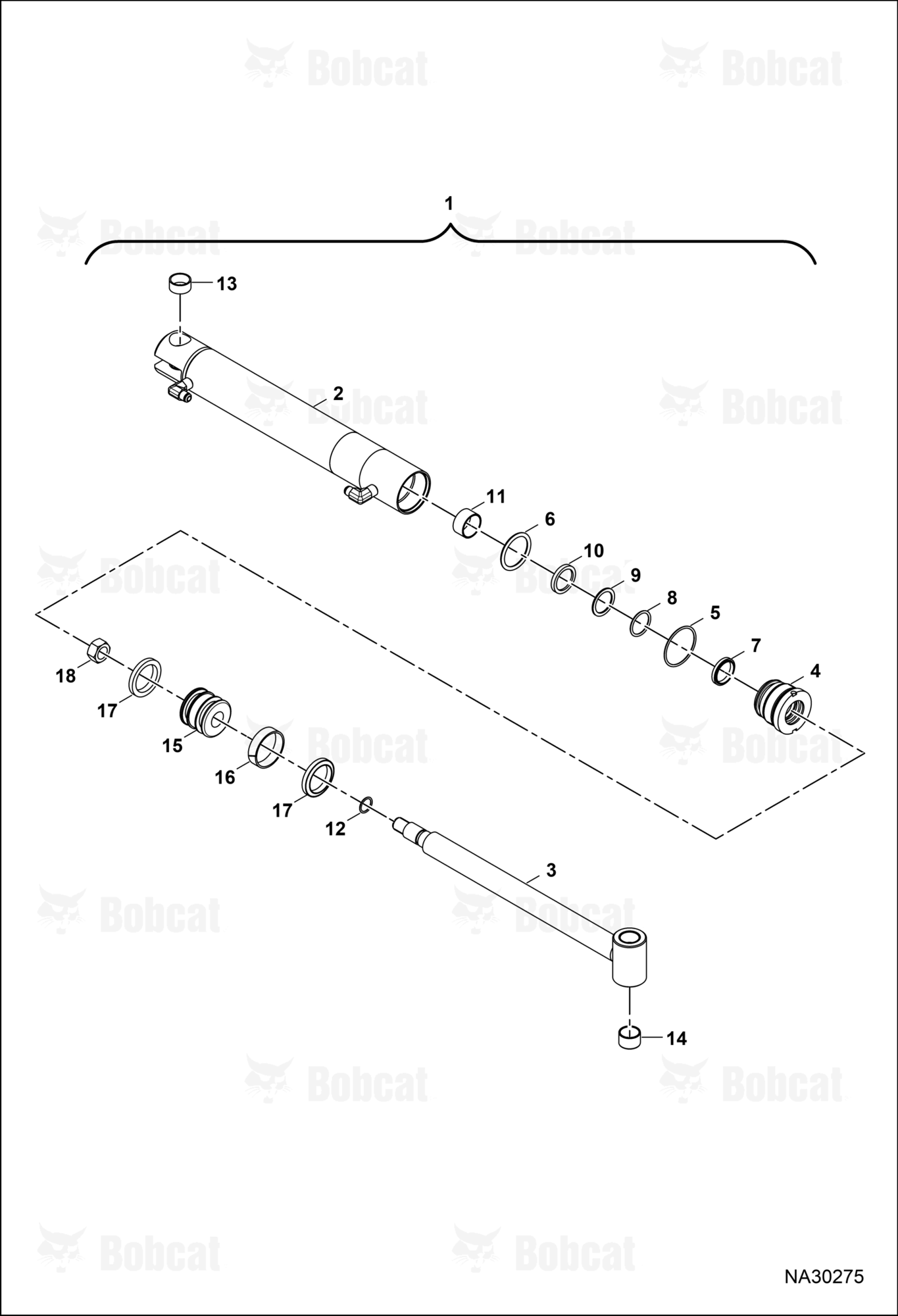 Tractor Backhoe BH67 (Boom Cylinder)  B77F00101 & Above
