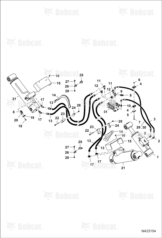 Hydraulic Circuitry (Stabilizers) (Leveling) B41D16001 & Above