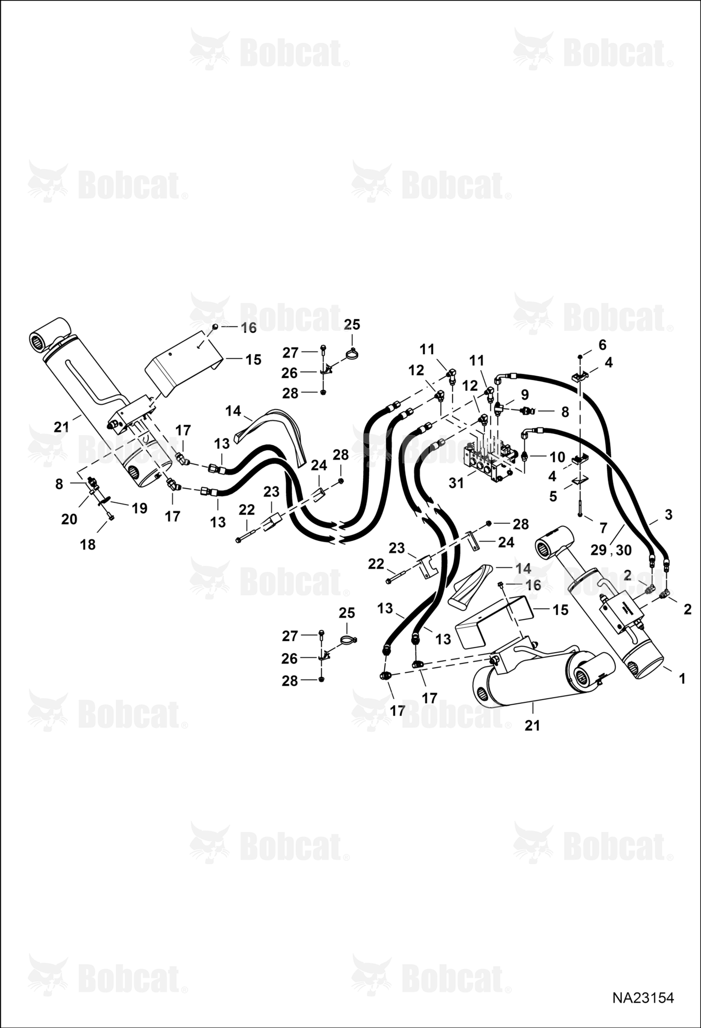 Hydraulic Circuitry (Stabilizers) (Leveling)  B41D16001 & Above