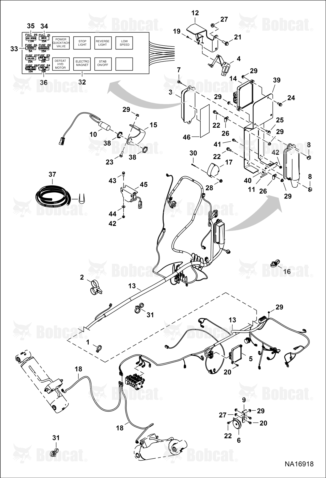 Frame Electrical Circuitry  B41A16001 & Above, B41C16001 & Above