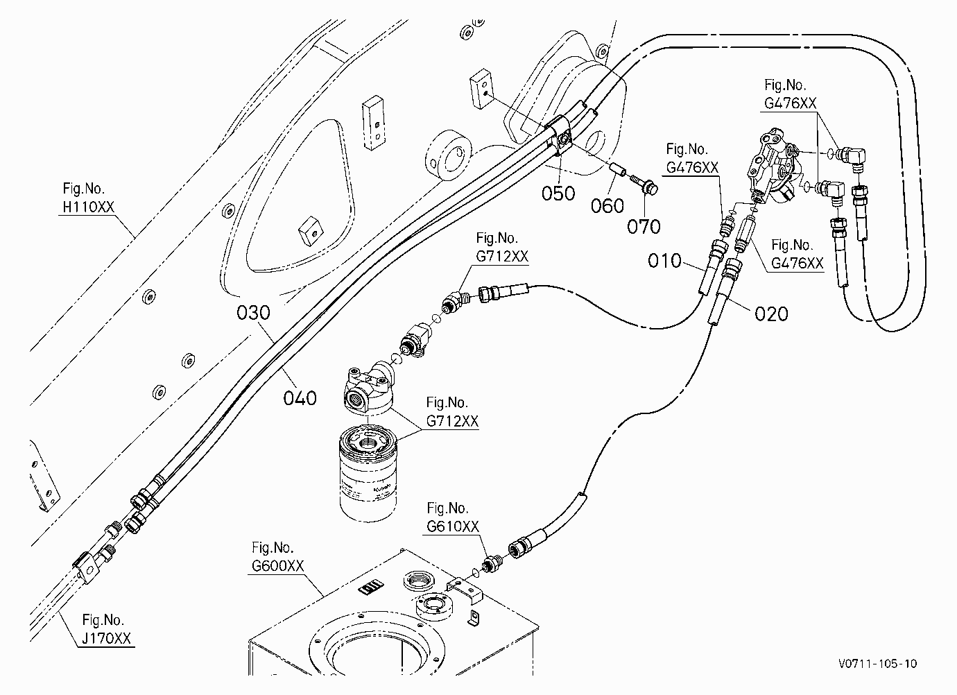 OIL PIPING (HITCH REAR) [HYDRAULIC HITCH]