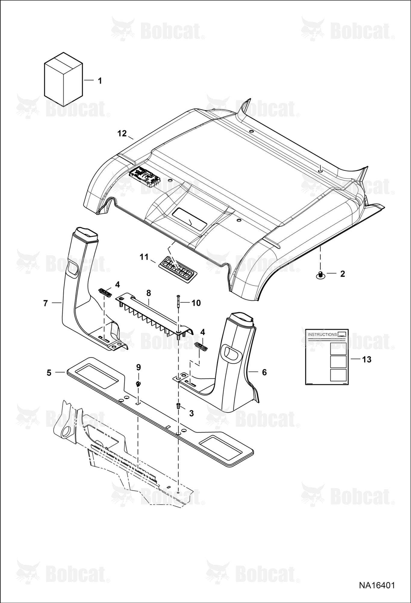 Heater & A/C (HVAC Headliner Kit) (Machine IQ)