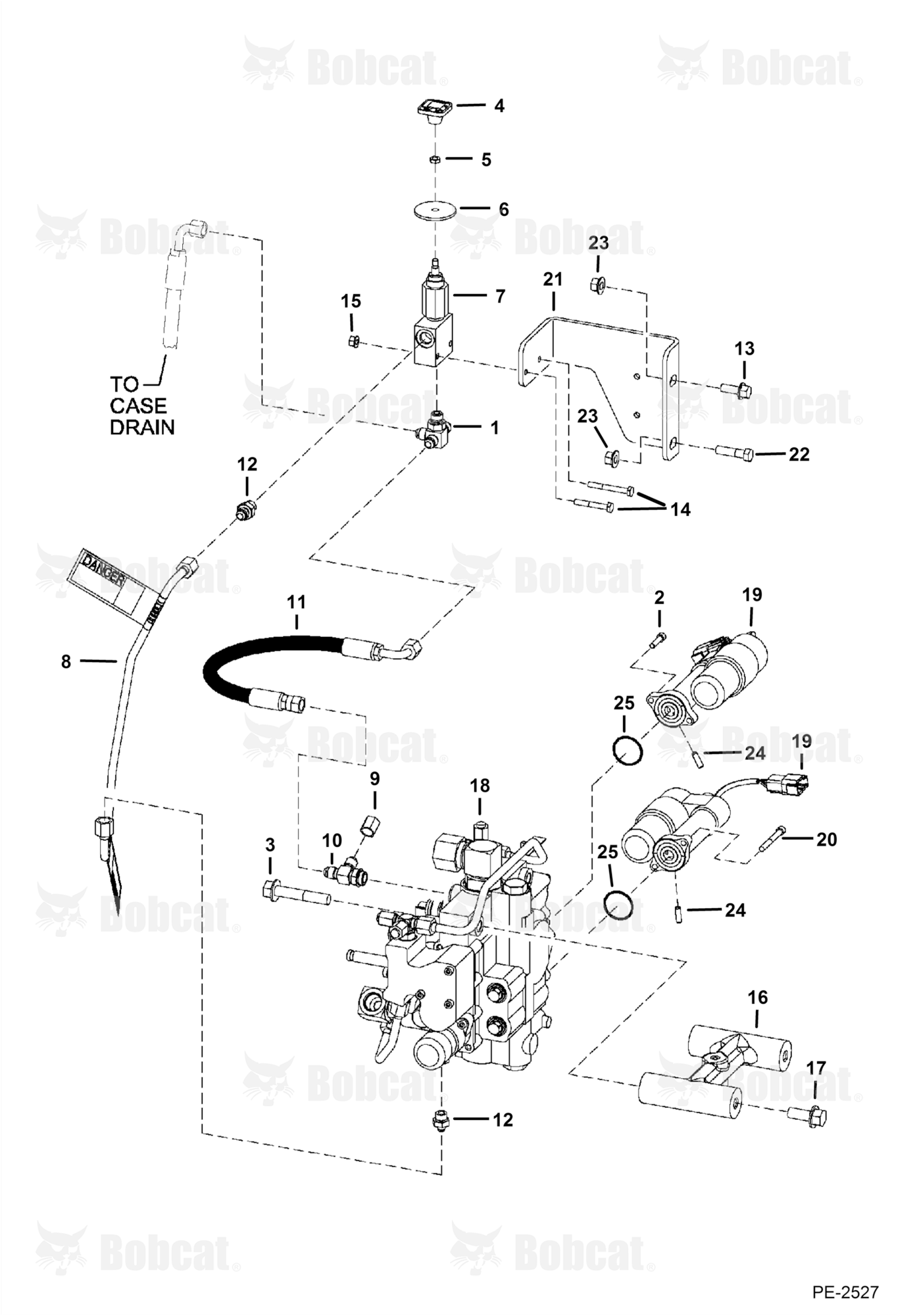 Lift & Tilt Control Circuitry (One Piece Valve)  526412000 & Above, 526512000 & Above