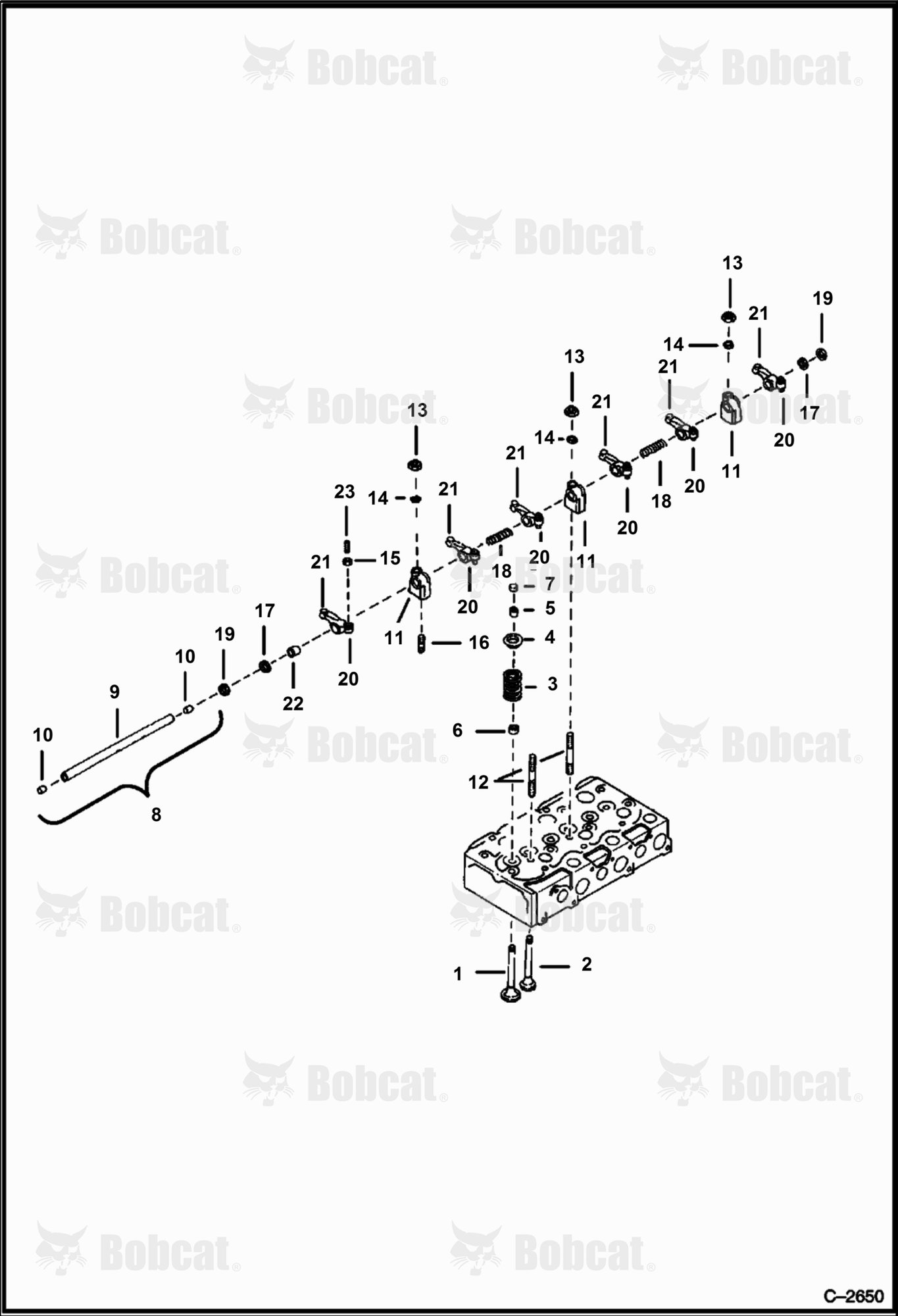 Rocker Arm & Valves (Kubota D750)