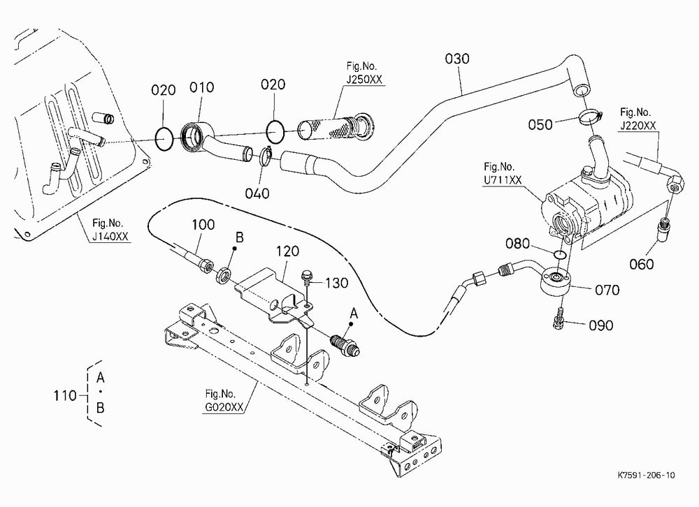 DOUBLE HYD. PUMP KIT (OIL LINE) (W/G No.V5271) [OP