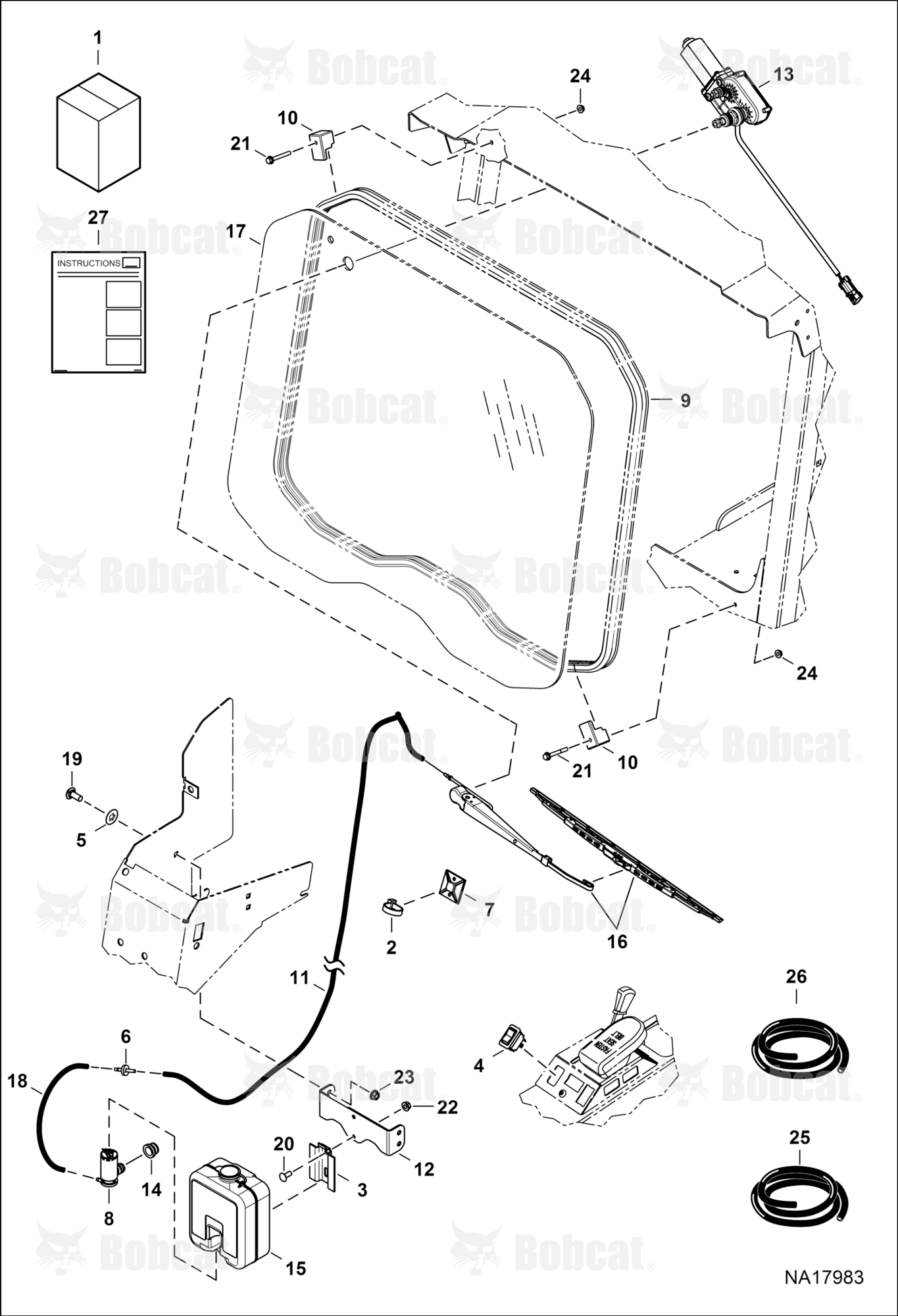 Front Window Kit (W/ Wiper)