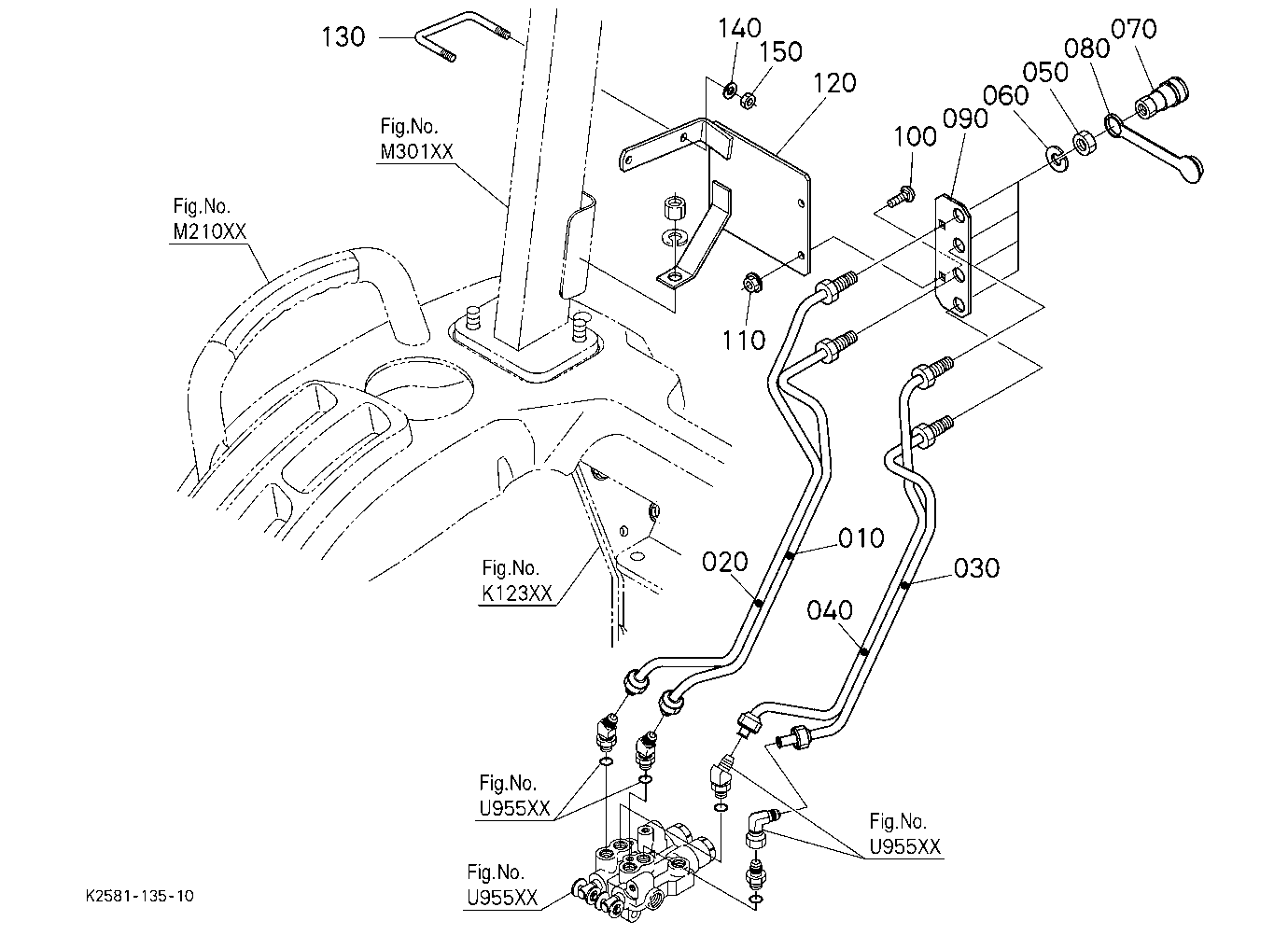 Rear Control Valve Kit(Pipe) [Option]