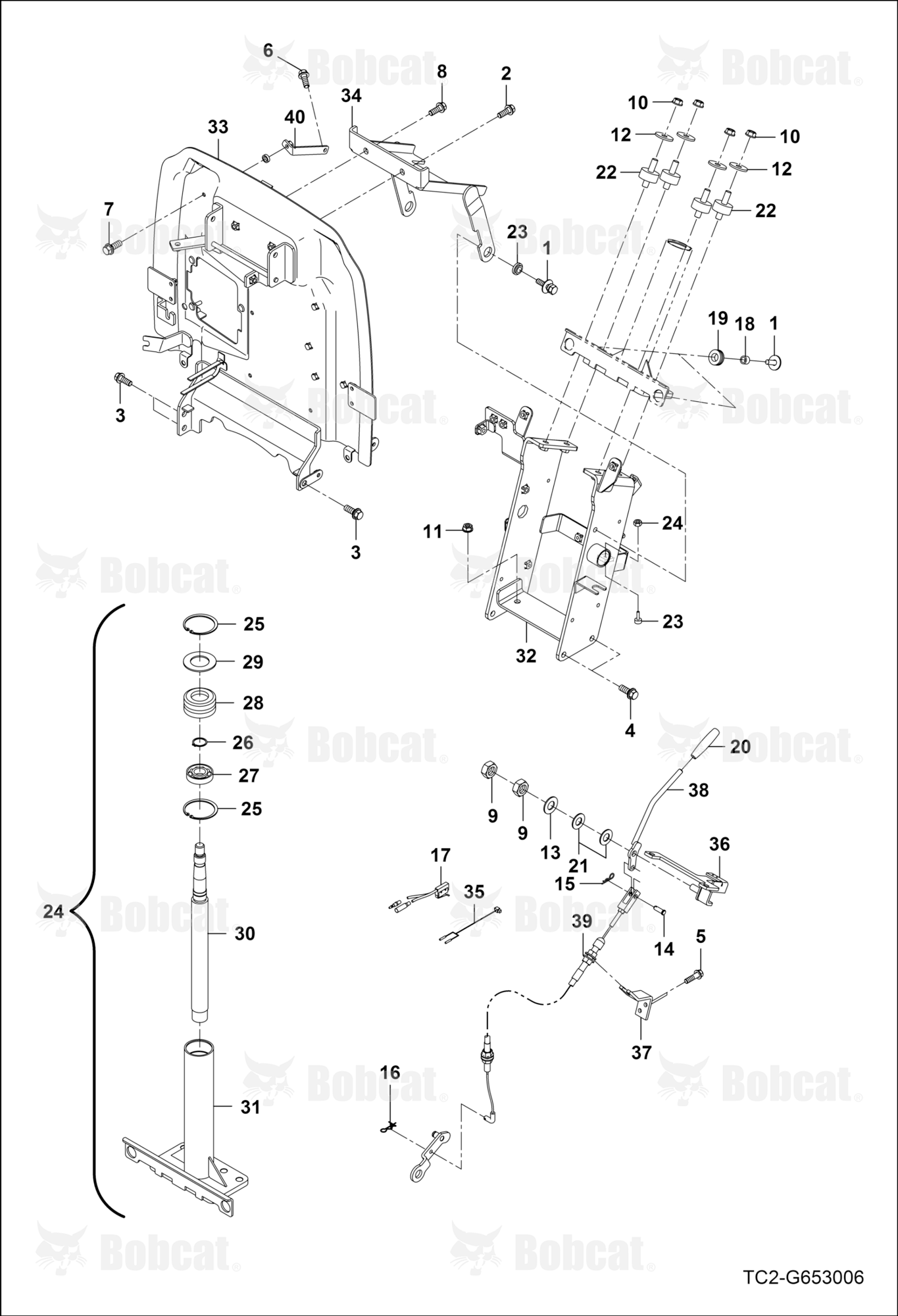 Steering Column & Parking Brake Lever