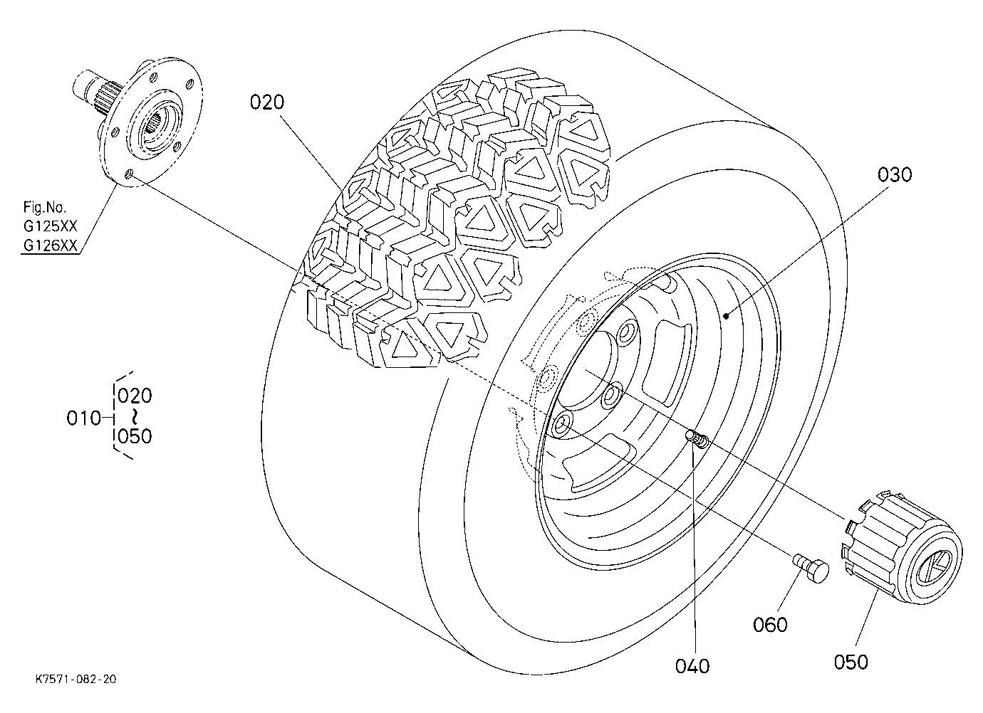 Front Wheel (25*10-12) [Aluminum Wheel]