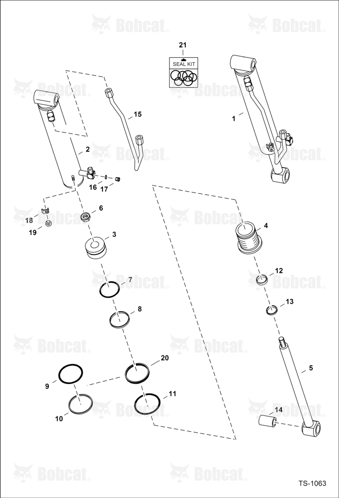 Tilt Cylinder (W/O Rod Eye Grease Fitting Hole)