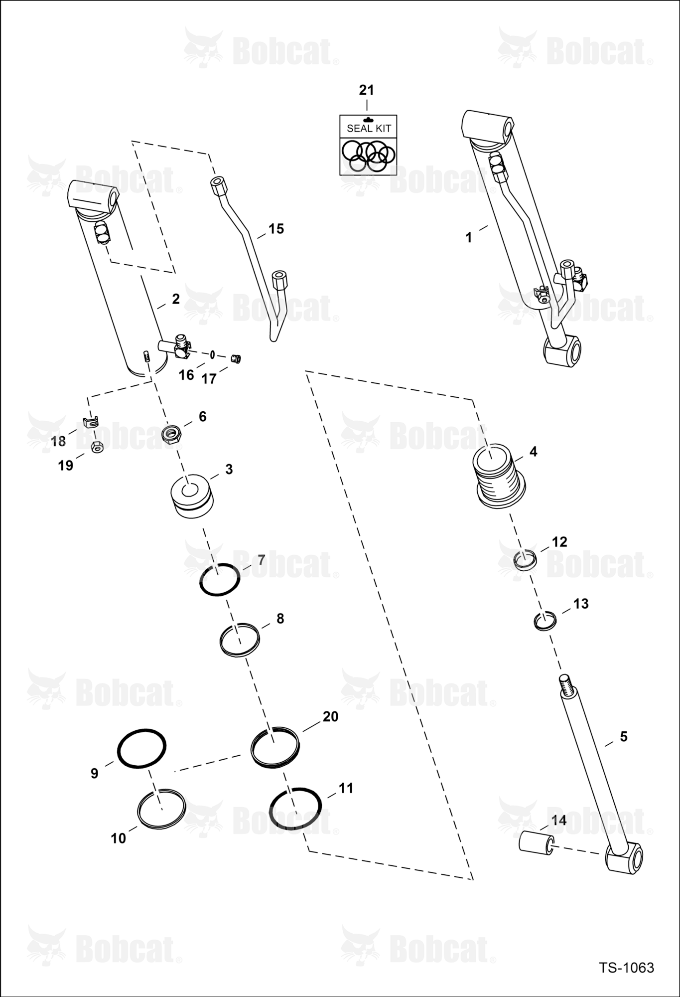 Tilt Cylinder (W/O Rod Eye Grease Fitting Hole)