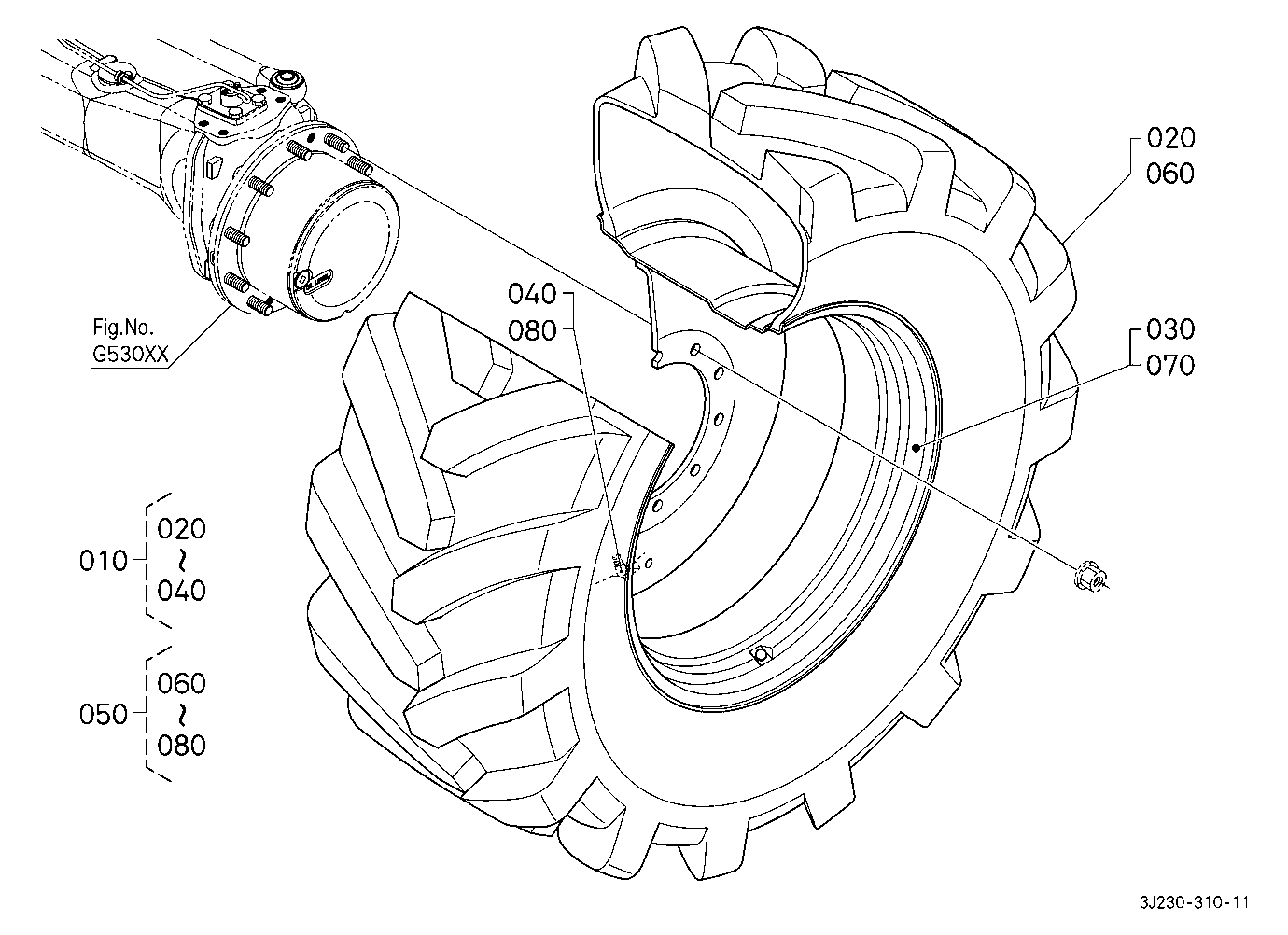 Front Wheel (540/65R28) [Mitas]