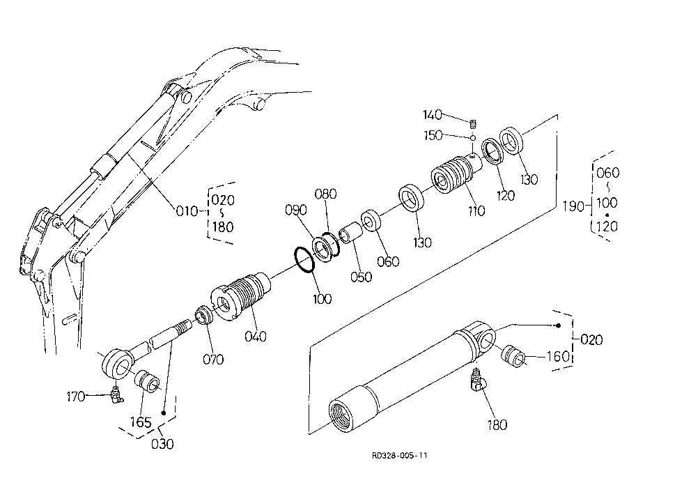 Arm Cylinder And Component Parts