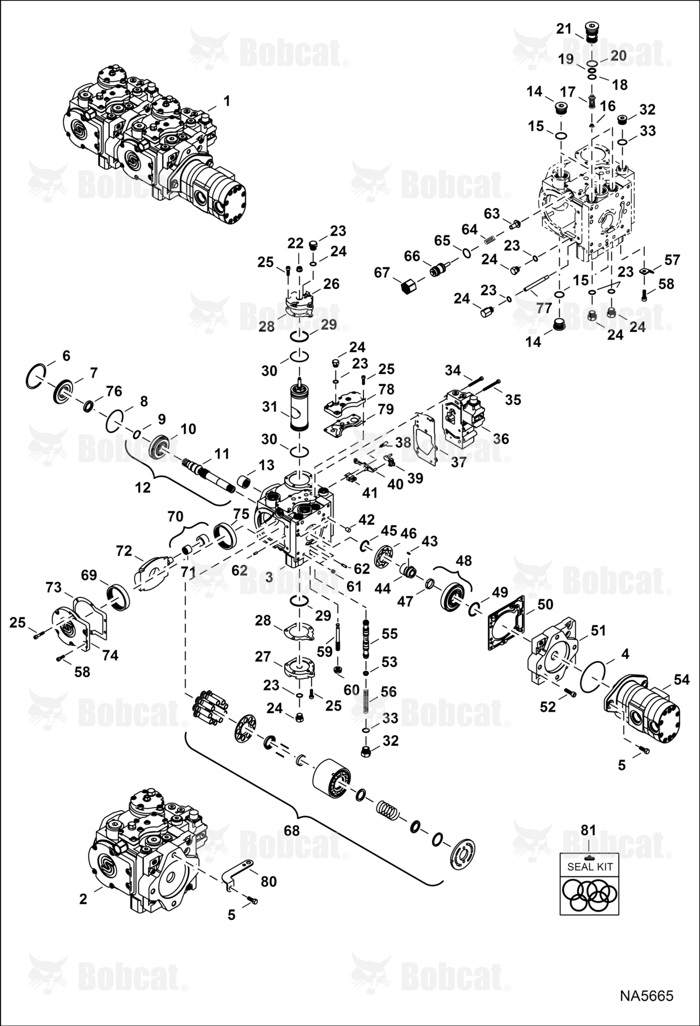 Hydrostatic Pump (Servo Assisted Steering) (Right Half)