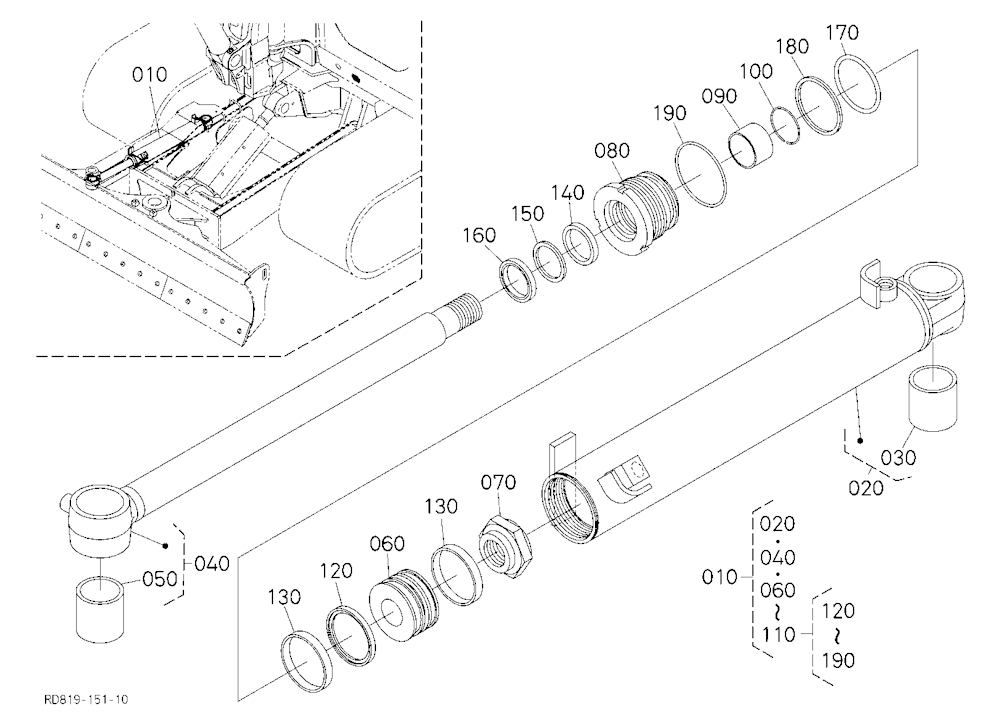 Angle Blade Cylinder And Component Parts [Angle Bl
